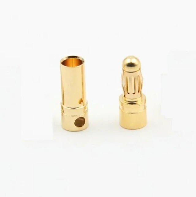 Alt view image 2 of 2 - 10PCS 5Pairs 3.5mm Gold Plated Male&Female Bullet Banana Plug Connector for ESC