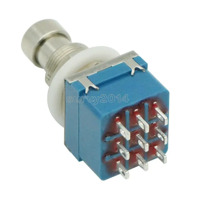 Alt view image 3 of 3 - 9-Pin 3PDT Guitar Effects Pedal Box Stomp Foot l Switch 9PIN True Bypass
