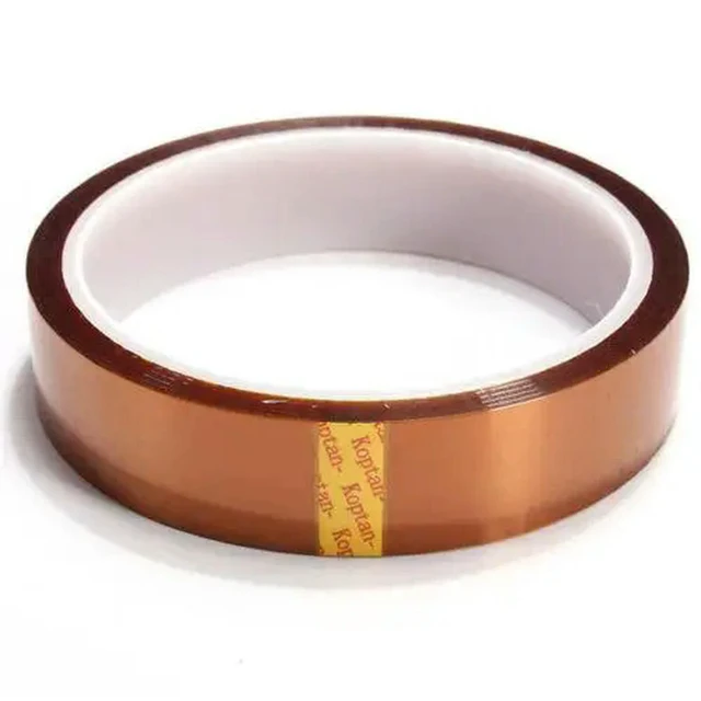 Alt view image 3 of 3 - 20mm 2cm X 30M High Temperature Resistant Tape Roll Gold 100ft Heat Resistant Adhesive Polyimide Insulation Thermal Tape For BGA
