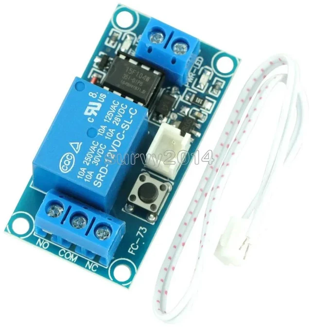Main image of DC 12V 1 Channel Latching Relay Module with Touch Bistable Switch MCU Control