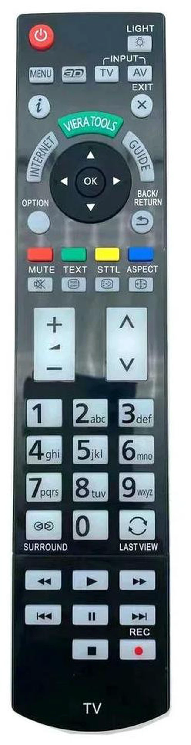 Main image of Remote Control N2QAYB000715 for Panasonic Viera TV TX-LR42DT50 TX-LR47DT50 TX-LR47WT50 TX-LR55WT50 TX-L42ET50E TX-L42ET50B