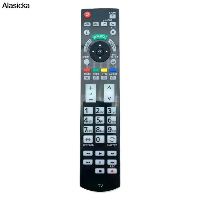 Alt view image 3 of 3 - Remote Control N2QAYB000715 for Panasonic Viera TV TX-LR42DT50 TX-LR47DT50 TX-LR47WT50 TX-LR55WT50 TX-L42ET50E TX-L42ET50B