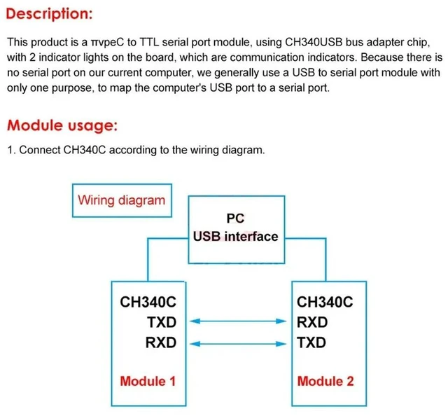 Alt view image 2 of 3 - Type C to TTL Serial Port CH340C Module CH340 USB Bus Conversion Chip ISP Communicate Connector for STM32 Download Module