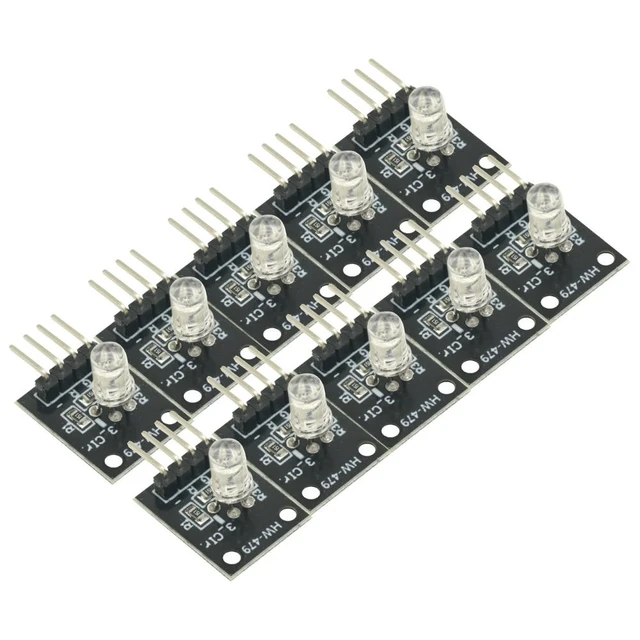 Alt view image 2 of 3 - 10pcs 4Pin RGB Module KY-016 Three Colors 3 Color RGB LED Sensor Module for MCU AVR PIC Raspberry