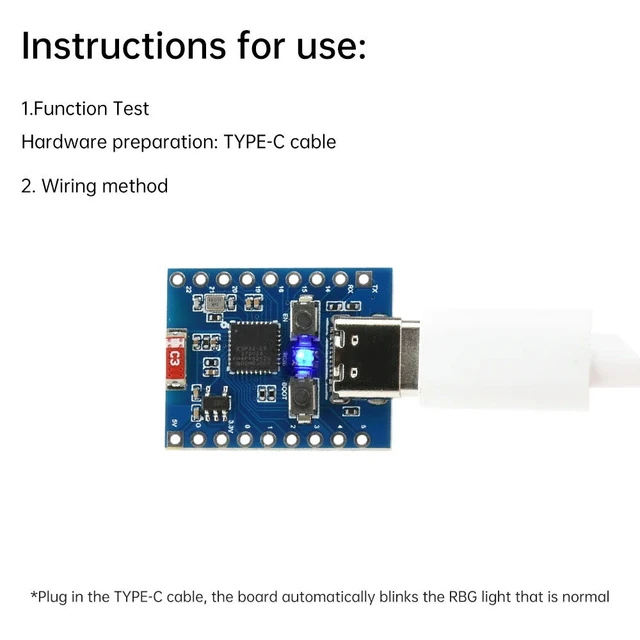 Alt view image 2 of 3 - ESP32 C6 TINY Mini Development Board ESP32-C6FH4 BT Module ESP32 Development Board Type C