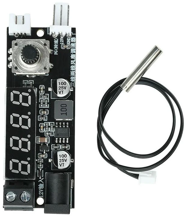 Main image of 2/3 Wirn Speed Controller DC 12V 3A Digital Display With Temperature/RPM Display Adjustable Output Voltage