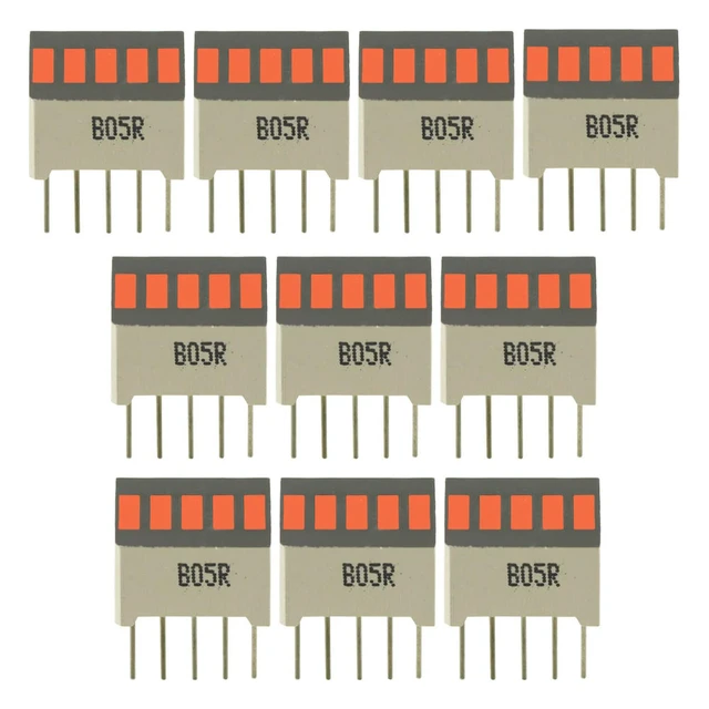 Main image of 10Pcs/lots 5 Segment Red Color 1 Digit Bar LED Display Electronic PCB Board