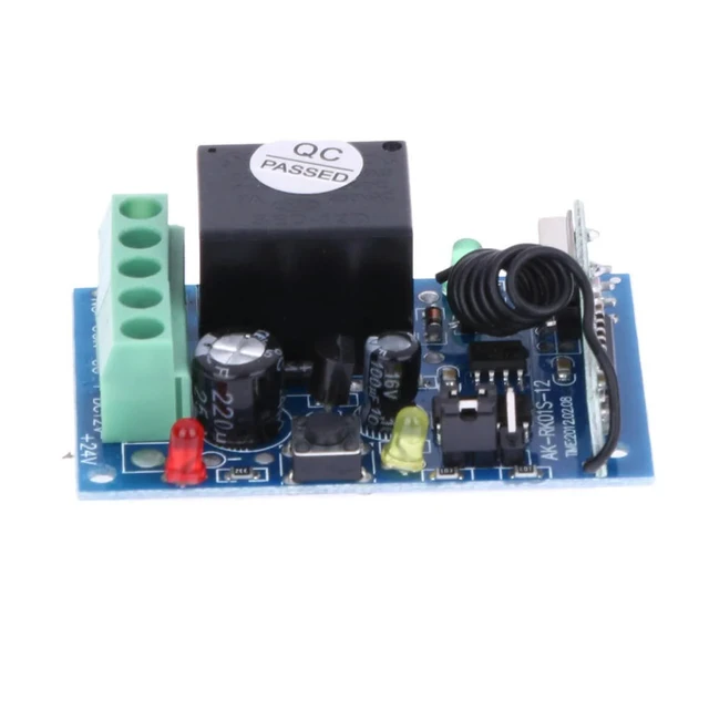Alt view image 3 of 3 - 433MHz DC12V 1 CH Learning Code Remote Control Relay Module Relay Board Remote Control Switchs