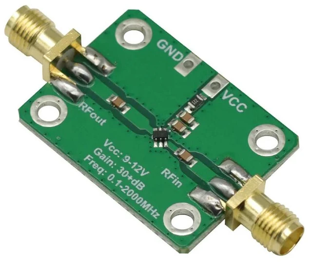 Alt view image 3 of 3 - 0.1-2000MHz RF Wideband Amplifier 30dB low-noise LNA Broadband Module Receiver