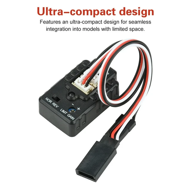 Alt view image 2 of 6 - Automatic Stability Control Gyroscope for RC Drift Racing Car Professional RC Gyro Integrated Compact Two Axis Gyroscope