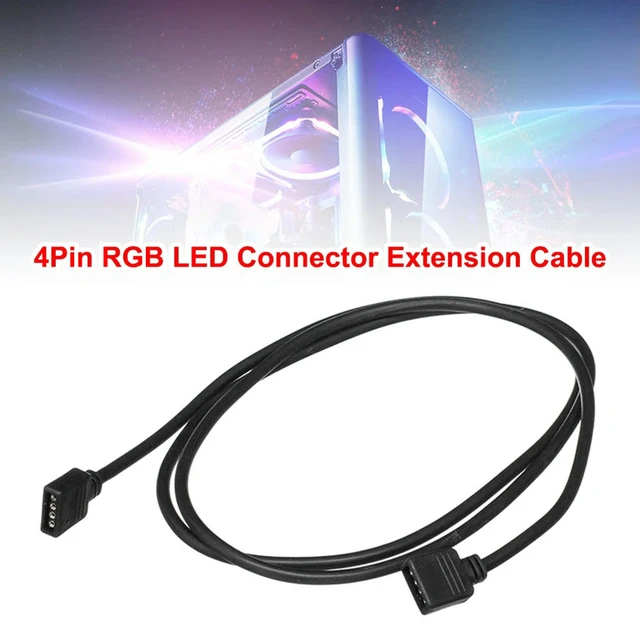 Alt view image 3 of 6 - Extension Cord Male Pins RGB 5050 3528 LED Strip Lighting Extend Wire 4Pin LED Connector Extension Cable