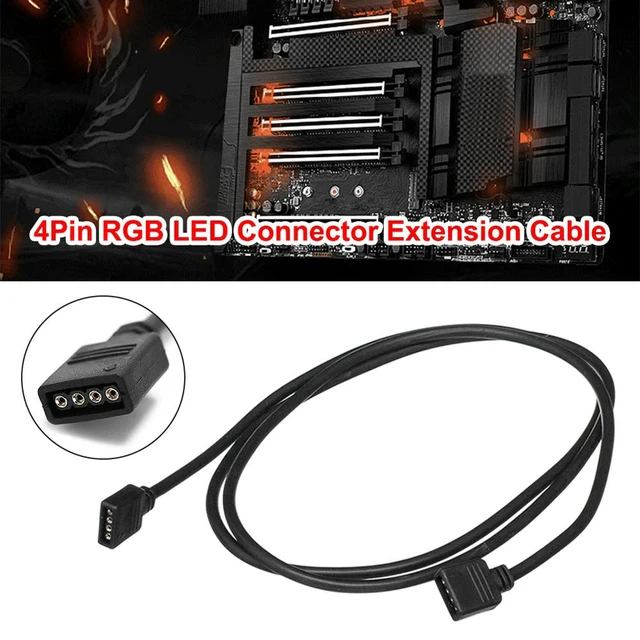 Alt view image 2 of 6 - Extension Cord Male Pins RGB 5050 3528 LED Strip Lighting Extend Wire 4Pin LED Connector Extension Cable