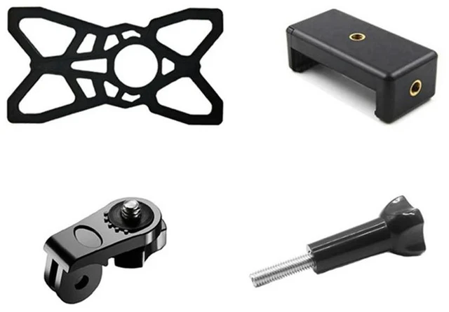 Alt view image 2 of 3 - For Gopro Tripod Mount Adapter Accessory Set Cycling Accessories Set Mobile Phone Clip Rubber Net Screw Set