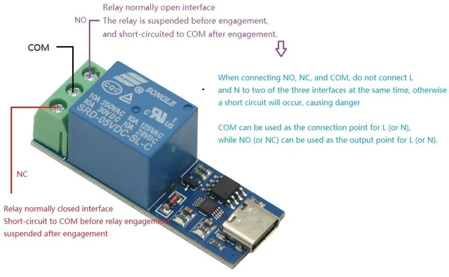 Alt view image 2 of 3 - TypeC Interface LCUS-1 USB Relay Module USB ligent Control Switch Serial Port Relay