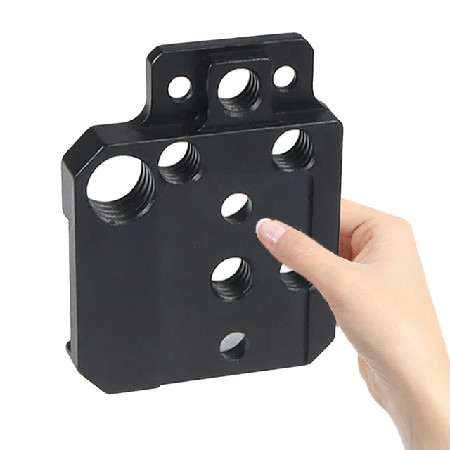Alt view image 2 of 3 - Gimbal Mounting Plate with 1/4 3/8 Hole Cold Shoe Mount Camera Gimbal Bracket for Ronin RS3/RS2/RSC2/SC/S Gimbal Mount Plate