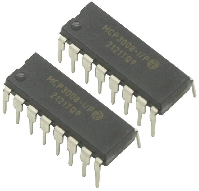 Main image of 1PCS MCP3008-I/P Mcp3008 8-Channel 10-Bit ADC with SPI Interface A/D Converters for Mcp3008 Chip Raspberry Pi