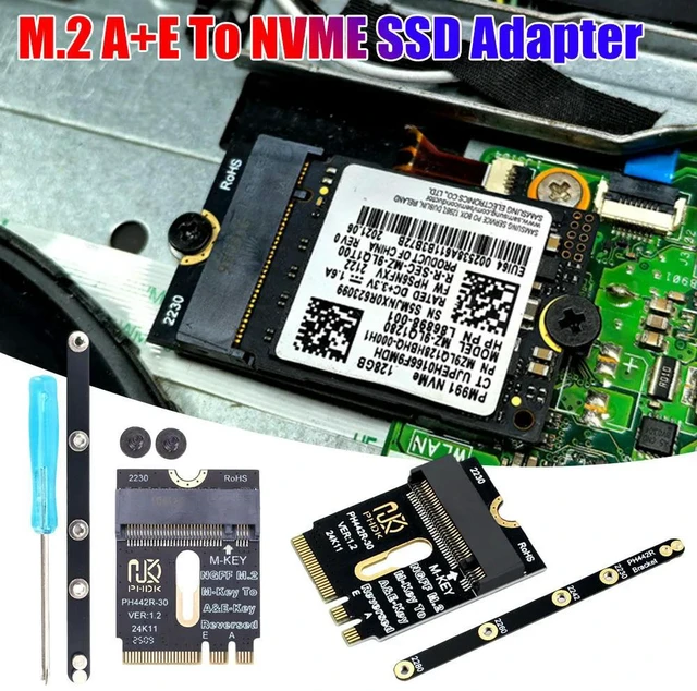Main image of M.2 A+E To NVME SSD Adapter PCI-E 4.0 Adapter NGFF A+E-Key Male To NVME M-key Female Extension for 2230 2242 2260 2280 NVME SSD