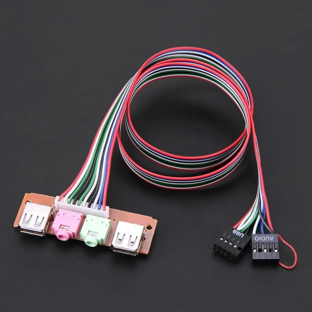Main image of USB Port Audio Headset Microphone Cable USB Audio Port Microphone Earphone Cable Audio Jack Mic Earphone Cable
