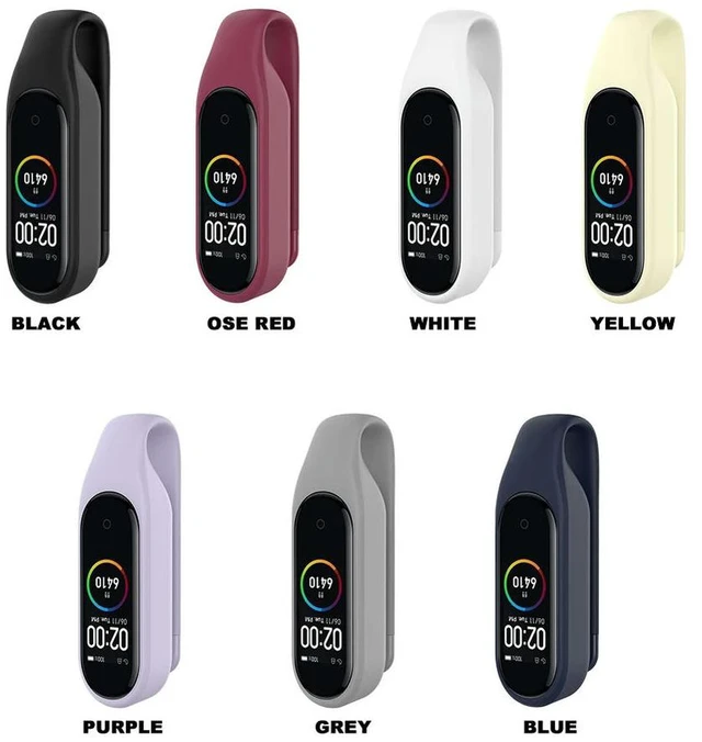 Alt view image 2 of 3 - Clip Holder Case for for Mi Band 6 5 4 3 Band Accessories Solid Color