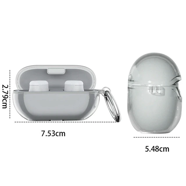 Alt view image 3 of 3 - Earbuds Case Cover Shockproof Charging Case Skin Cover Anti-Scratch Clear Case with Keyring for Solo Buds Case Cover