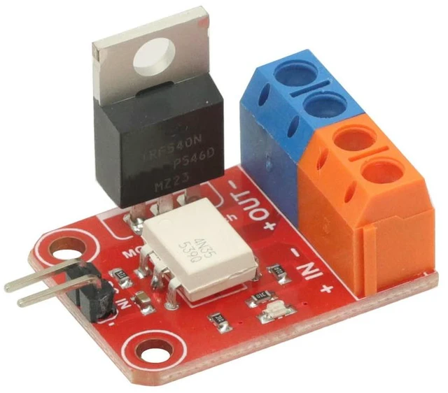 Main image of IRF540 Opto-Isolated MOSFET Switch Module DC PWM Control Board for Raspberry Pi Motor Solenoid LED Strip