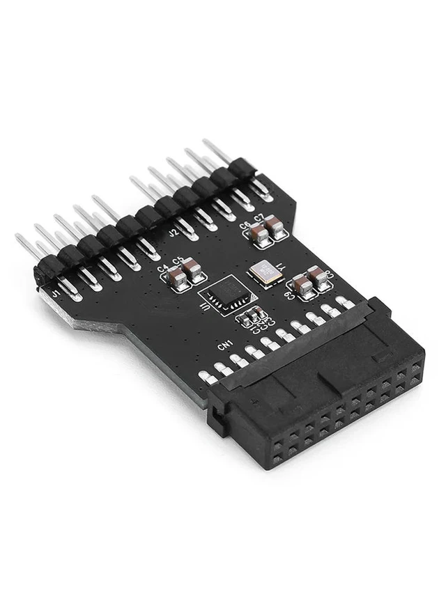 Alt view image 3 of 3 - USB 3.0 19PIN To USB 2.0 9PIN Header Splitter Adapter Wear Resist 1 To 2 Extension for Motherboard Dual USB Hub Connectors