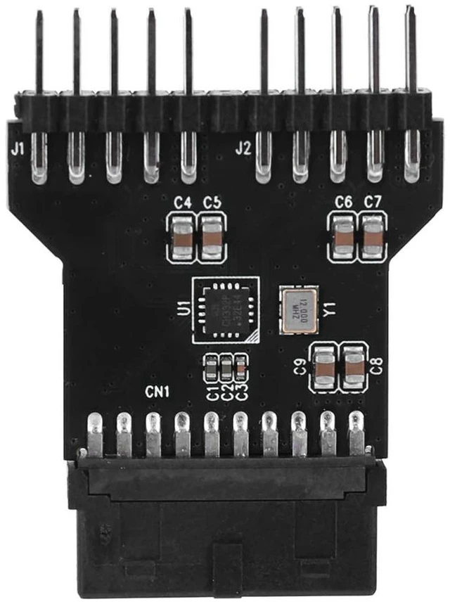 Main image of USB 3.0 19PIN To USB 2.0 9PIN Header Splitter Adapter Wear Resist 1 To 2 Extension for Motherboard Dual USB Hub Connectors