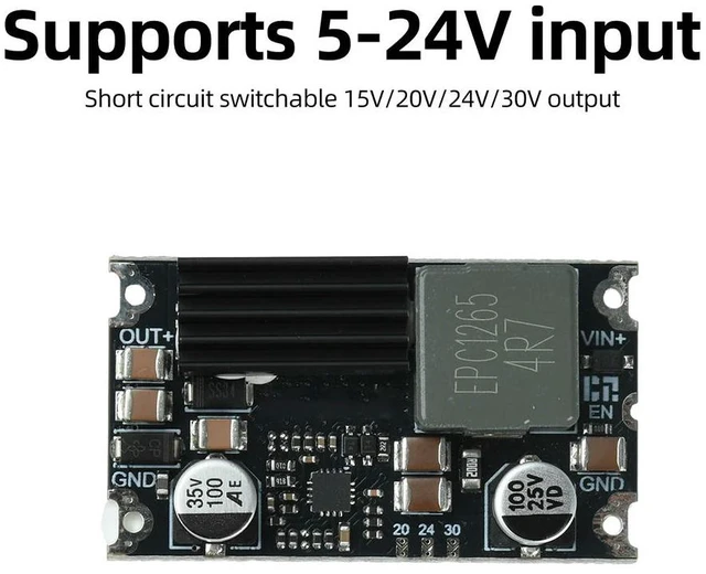Alt view image 3 of 3 - 300W High Power Boost Step Up Power Module DC-DC 15A DC5-24V To 15V20V 24V 30V Adjustable Power Protection Board Conversion Rate