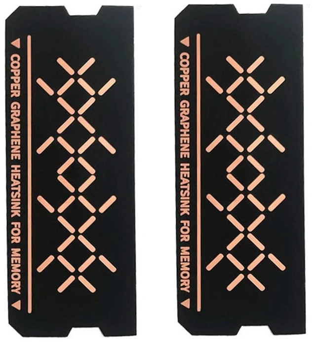 Main image of 2pcs Thermal Pad Copper Foil Design Heat Dissipation Pad Antioxidant Graphene Coating for PC DDR5 DDR4 DDR3 Memory Module