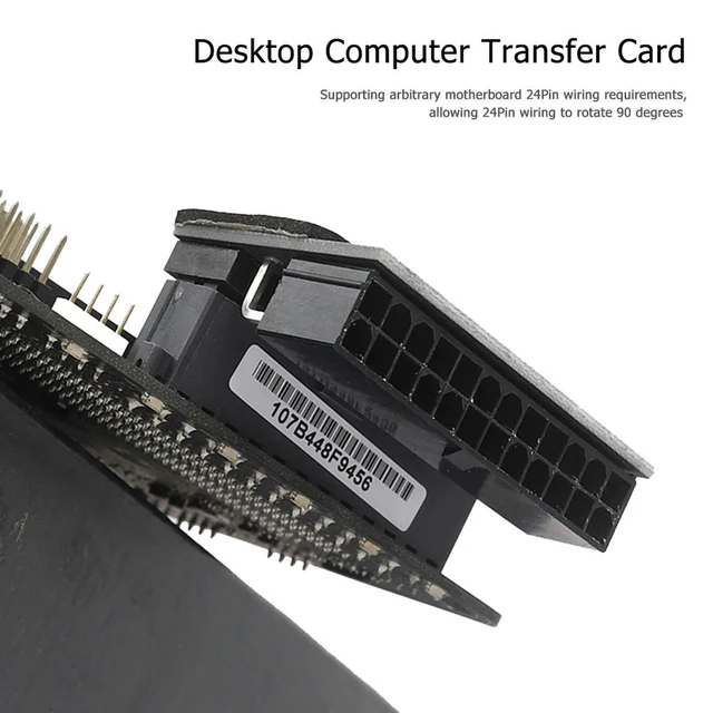 Alt view image 3 of 3 - 90 Degree ATX 24Pin Female to Male Connector Power Adapter for 24Pin Motherboard