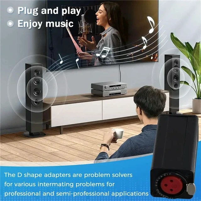 Alt view image 2 of 3 - Adapter Of XLR Audio Connector For RCA Phono Socket For Cable Extensions Recording Studio Professional Audio