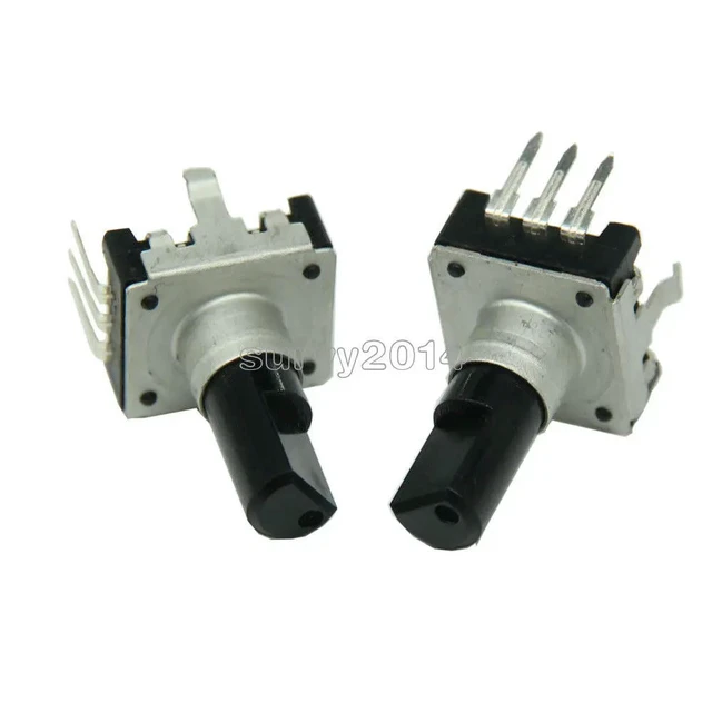 Alt view image 3 of 3 - 10 Pcs Rotary encoder EC12 Audio digital potentiometer 15mm handle