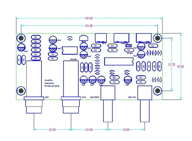 Alt view image 2 of 3 - DIY PT2399 Digital Microphone Amplifier Board Karaoke Plate Reverb Preamplifier Reverberator Suite Components NE5532