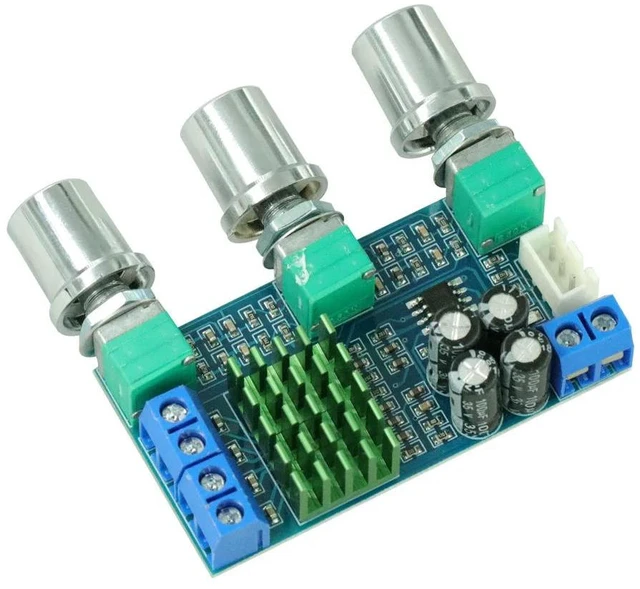 Alt view image 2 of 3 - DC 12V~24V TPA3116D2 2x80W Dual-Channel Stereo Digital Power Amplifier AMP Board
