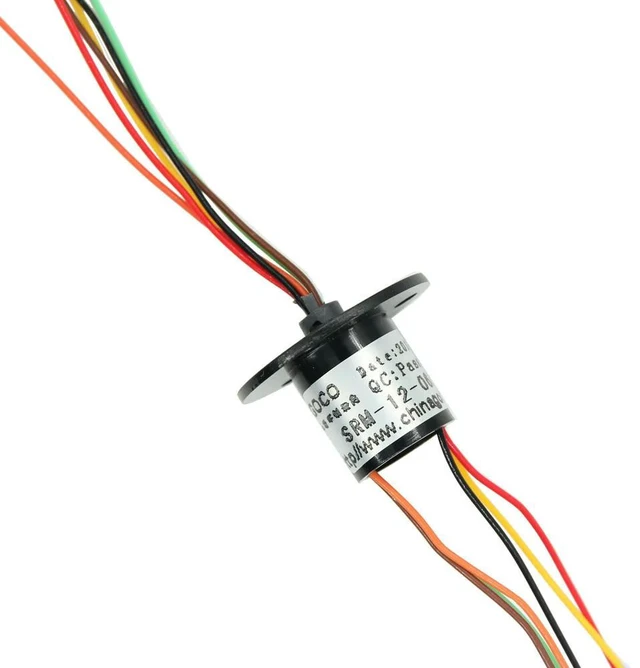 Main image of 12.5mm 300Rpm 6 Wires CIRCUITSx2A Capsule Slip Ring AC 240V for Monitor Robotic