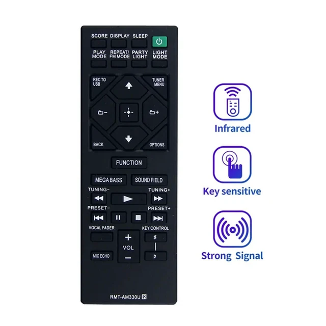 Alt view image 2 of 3 - RMT-AM330U Remote Control For Home Audio System MHC-M20 MHC-V21 MHC-V71 Replace RMT-AM330U