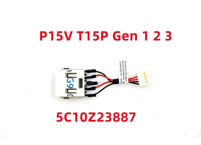 Main image of For thinkpad p15v t15p gen 1 2 3 power jack power head 5c10z23887