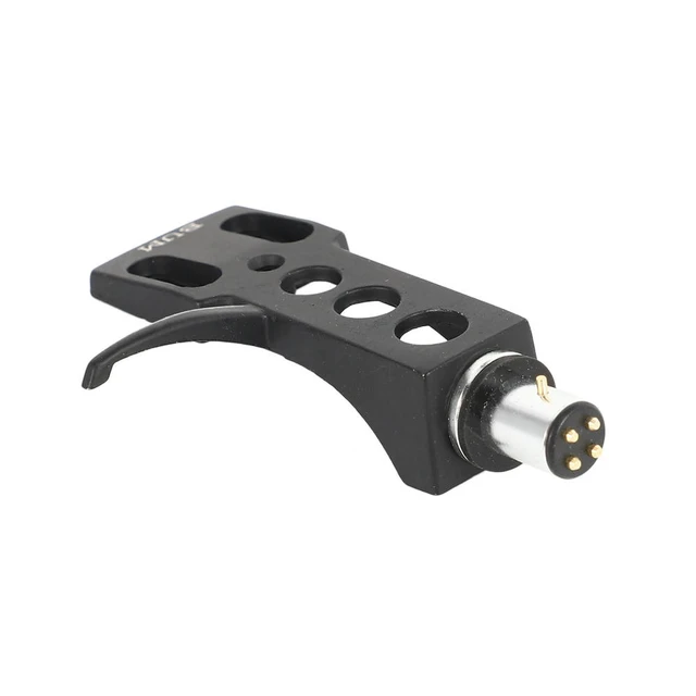 Alt view image 3 of 3 - Black Turntable Headshell For Technics For Other Turntables 4 Pin Contacts Fit Phono Turntables Headshell