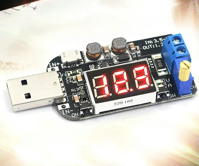 Alt view image 2 of 3 - DC-DC CV CC 15W 5V to 1V 9V 12V 24V Adjustable Step UP Down Power Supply Board Boost Buck Voltage Regulator Converter USB Output