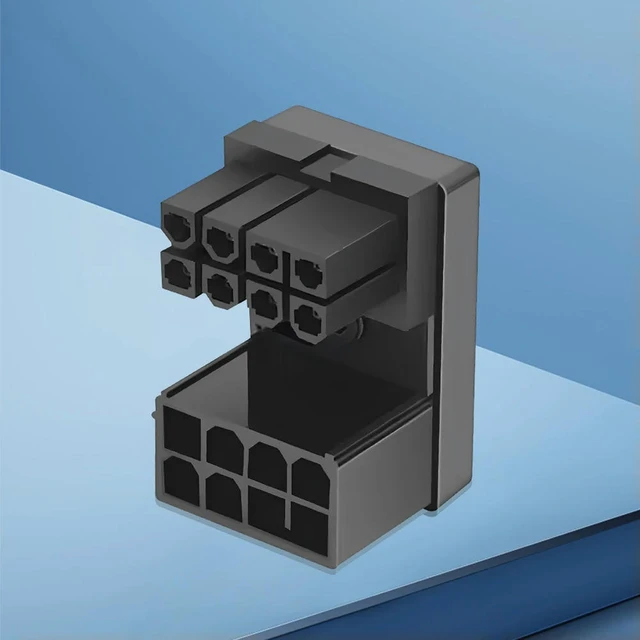 Alt view image 2 of 3 - ATX 8Pin 180 Degree Angled Connector ATX GPU Adapter 8Pin 180 Degree Angled Power Steering Connector for Desktops Graphics Card