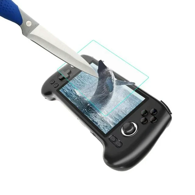Alt view image 2 of 3 - Tempered Glass Screen Protector Anti-Glare Game Console Screen Protection Film Scratch-proof Compatible with RG556