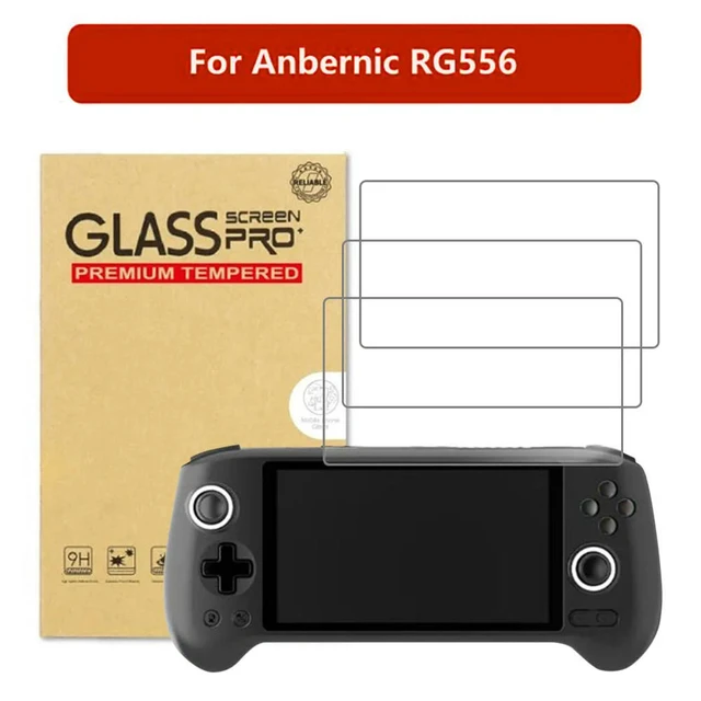 Alt view image 3 of 3 - Tempered Glass Screen Protector Anti-Glare Game Console Screen Protection Film Scratch-proof Compatible with RG556