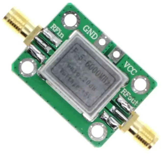 Main image of 5-6000MHz RF Gain 20dB Gain Broadband Signal Power Amp Amplifier Board 5M-6GHz DC 5V 85mA Module Board