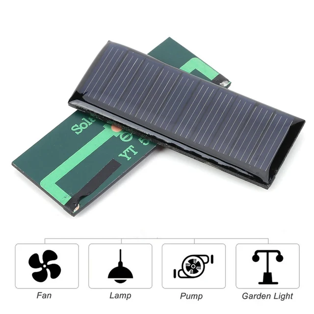 Alt view image 2 of 3 - 1/2 Pcs Mini Solar Cell Panel 5V 0.23W 45MA Small Solar Power Panel 58*23MM Polysilicon for 3.7V Solar /LED Light