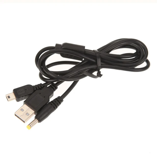 Alt view image 3 of 6 - 1.2m Transfer Sync Charge Cable Game Console Accessories 2 in 1 Data Powe Cord Replacement Lightweight for 2000 3000