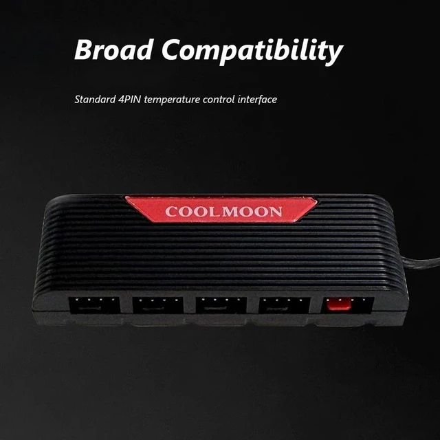 Main image of 1 to 5 4Pin PWM Fan Hub CPU Cooler Fan PC Case Cooling Fan Power Extension Cable