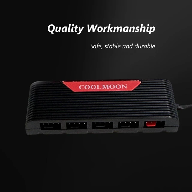 Alt view image 2 of 3 - 1 to 5 4Pin PWM Fan Hub CPU Cooler Fan PC Case Cooling Fan Power Extension Cable