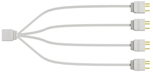 Main image of Splitter Hub ARGB 5V 3PIN Connector Motherboard Extension Cable Synchronization 33.5cm 1 To 3/4 for Computer Chassis Memory