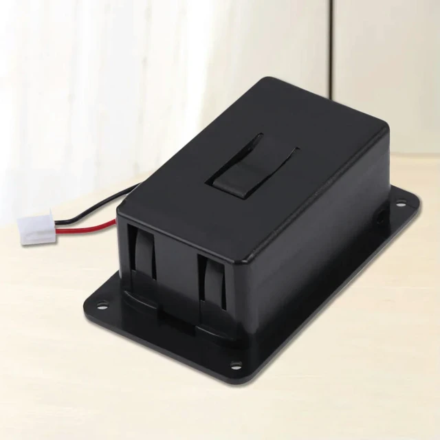 Alt view image 2 of 6 - 9V Compartment Cover with Cable Guitar Pickup Holder Case Guitar Bass Accessories Replacement Parts Black
