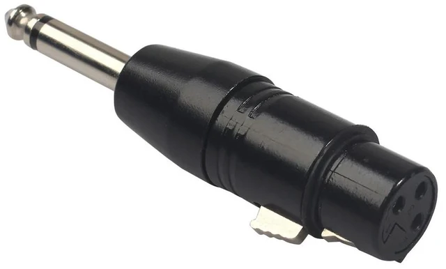 Alt view image 2 of 3 - 3Pin XLR Female to 6.35mm Male Mono Plug-In Audio Conversion Locking Adapter